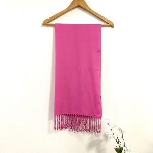 Nordstrom BP Pink Fuchsia Fringe Scarf